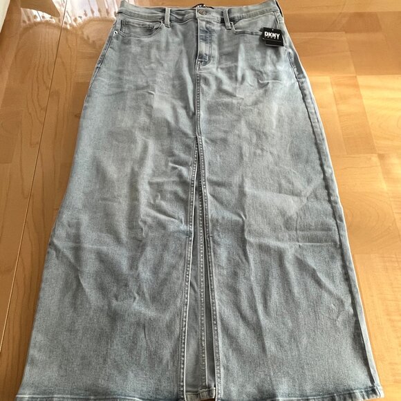 DKNY Jeans Denim High Rise Maxi Skirt - Size 31 - Picture 1 of 6